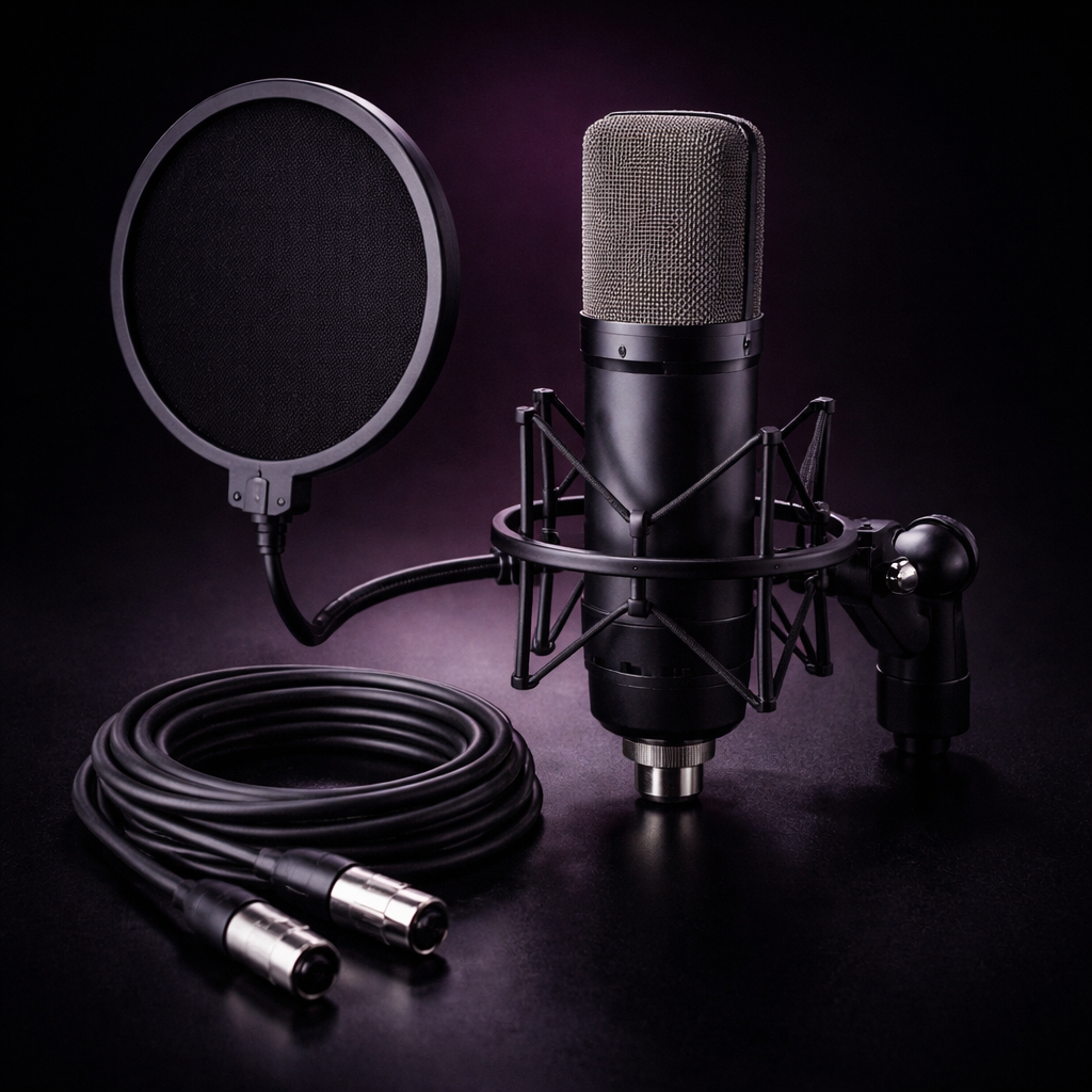 Microfone Condensador XLR para Estúdio